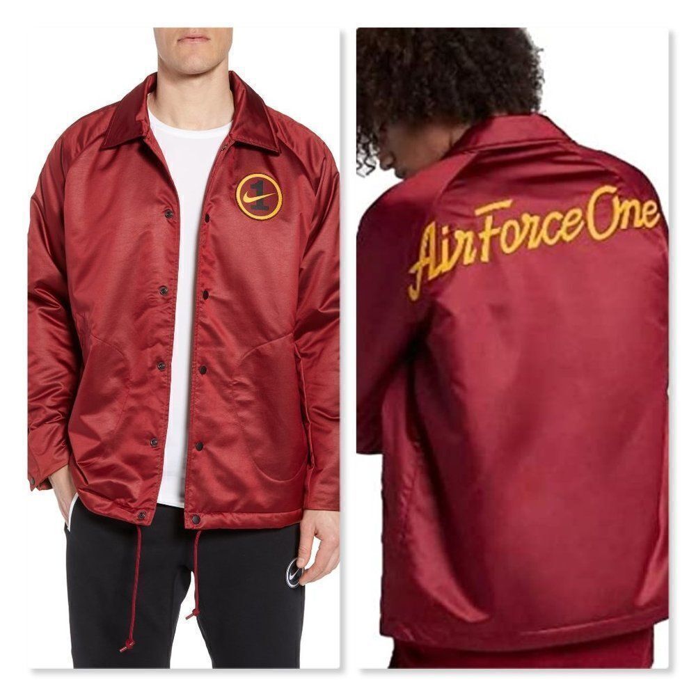 NEW Nike Air Force One Coach Jacket sz Large- Red